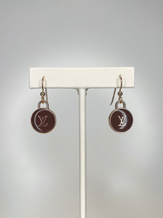 Louis Vuitton Brown Charm Drop Earrings