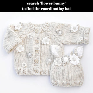 Flower Cardigan Sweater Natural Baby and Toddler