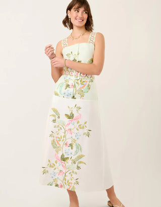 Lorraine Midi Dress Seawall Birds Sugar
