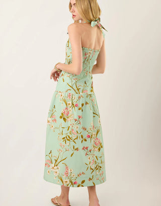Lucille Midi Dress Seawall Botanical