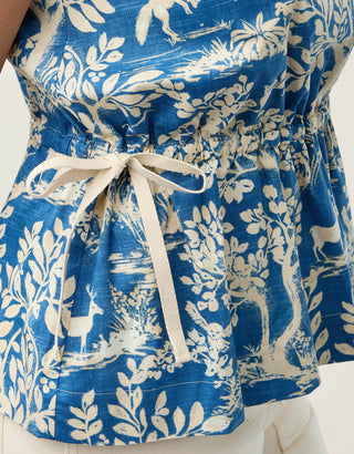 Nadia Sleeveless Blouse Flagler Woodland Blue