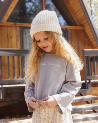 Luna Long Sleeve Wild Flower Dusty Blue