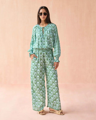 Riviera Blouse Marlie Matcha