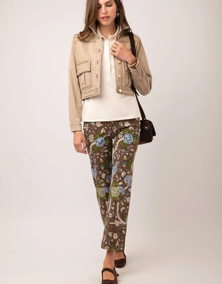 Maren Kick Flare Pant Japonica Bird Brown