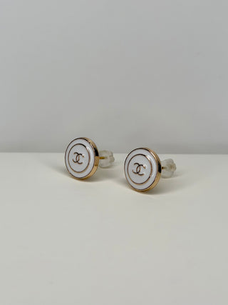 White Gold Stud Earrings