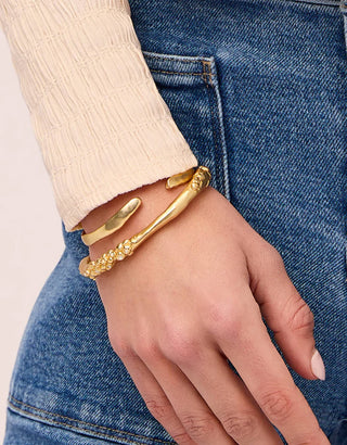 Oh Barnacles! Hinged Bangle White Opal