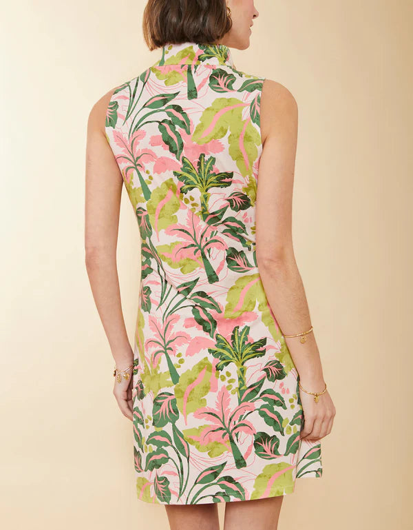 Serena Half Zip Dress Clara Palm Paradise