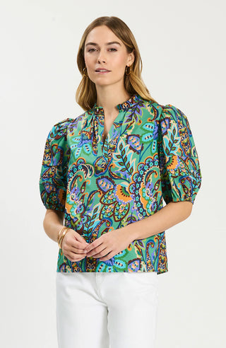 Jenna Cotton Fiesta Paisley Top
