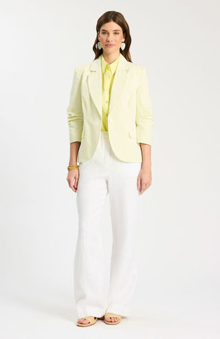 Taylor Seersucker Blazer Lime Green Blazer