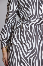 Load image into Gallery viewer, Zebra Shirt Dress