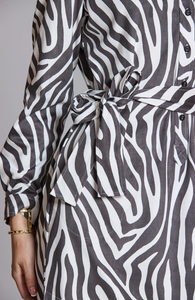 Zebra Shirt Dress