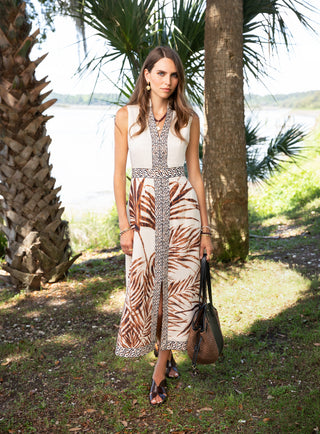 Jayne Midi Dress Heritage Palm