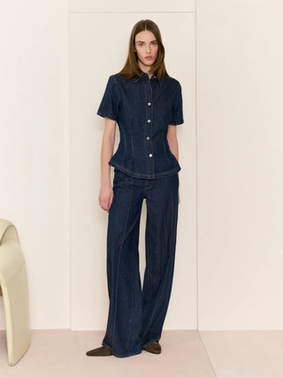 Hepburn Wide Leg High Rise 32" Jeans