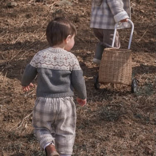 Charcoal Woodland Fairisle Sweater and Plaid Pants