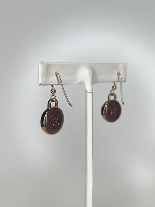 Louis Vuitton Brown Charm Drop Earrings