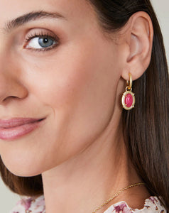 Greta Convertible Hoop Earrings Pink