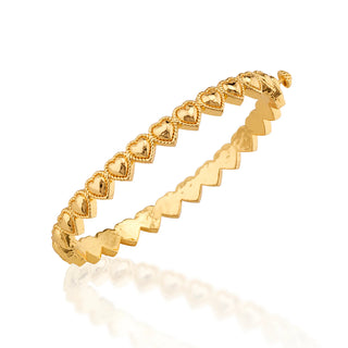 Love Petite Hinged Bangle Gold