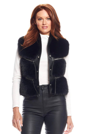 La Moda Fox Vest Black
