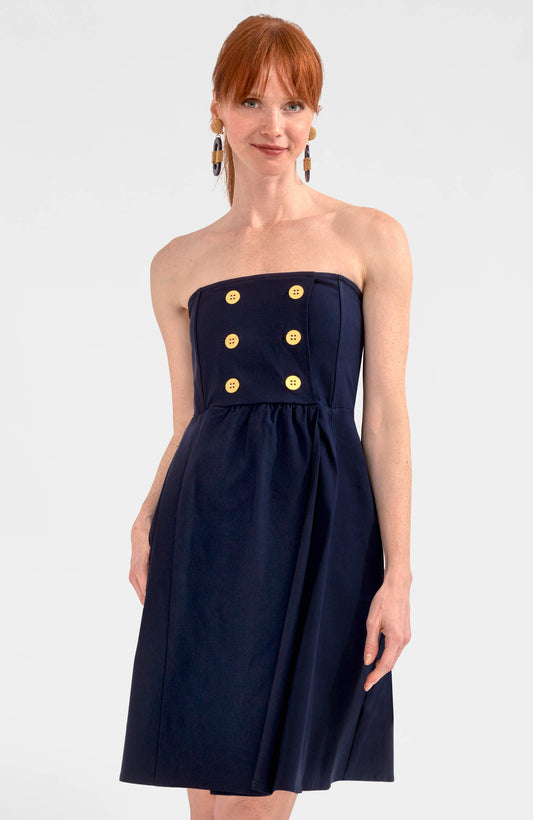 Solid Navy Sailor Dress