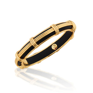 Gaia Petite Hinged Bangle Ebony
