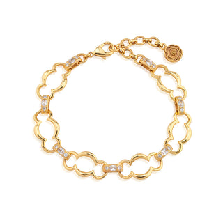 Maharani Grande Chain Bracelet 7.5”+2” Clear Cubic Zirconia