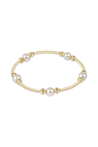 Dignity Gold Pearl Purpose 6mm Bead Bracelet