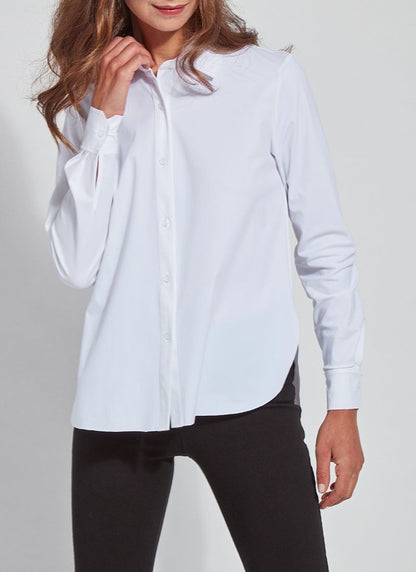 Connie Slim Button Down White