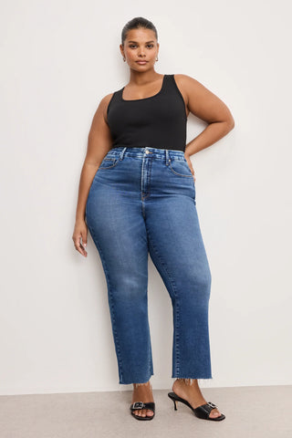Soft Tech Good Legs Cropped Mini Boot Jeans Indigo818