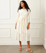Load image into Gallery viewer, Tiered Midi Dress Ivory