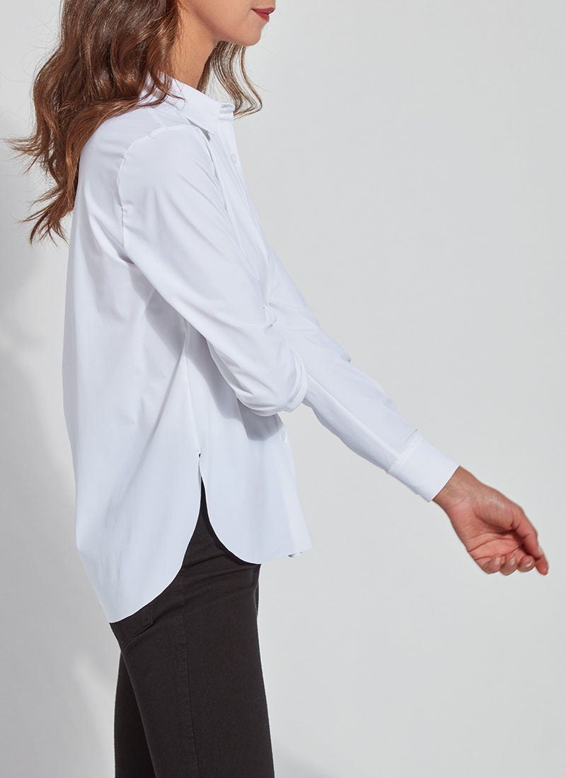 Connie Slim Button Down White