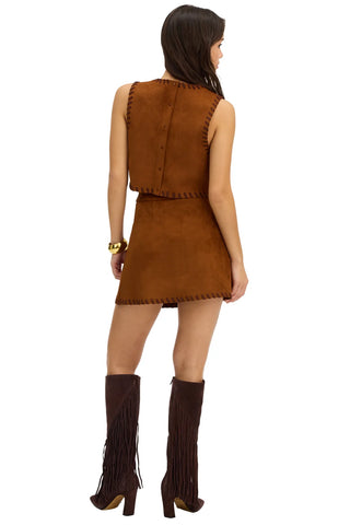 Whipstitch Ezra Skirt Chestnut