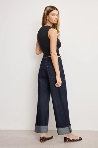 Good Low Rise Baggy Cuffed Jeans Indigo