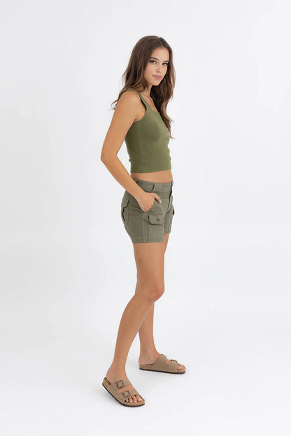 Flynn Cargo Trouser Short Aloe