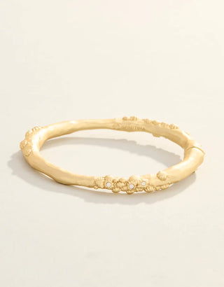 Oh Barnacles! Hinged Bangle White Opal