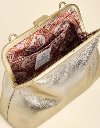 Cali Clutch Gold Leather