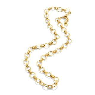 Cleopatra Small Link Necklace 16”x2” Gold