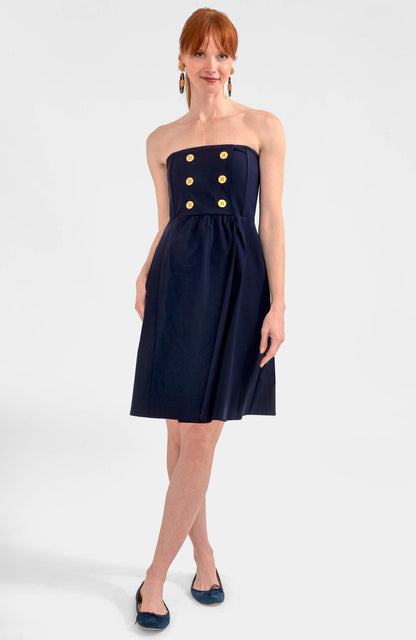 Solid Navy Sailor Dress