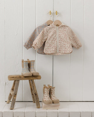 Rain Boots Blue Plaid