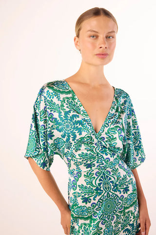 Zania Dress Reflective Botanical