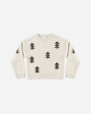 Aspen Sweater Tree Jacquard Parchment