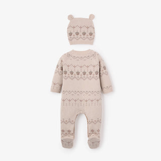 Acorn Fairisle 2 pc Jumpsuit and Hat Set