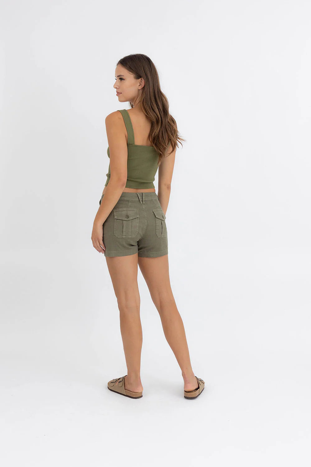 Flynn Cargo Trouser Short Aloe