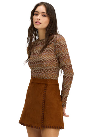 Whipstitch Ezra Skirt Chestnut