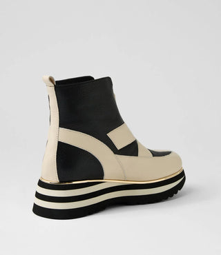 Ebbiela Boot Milk/Black Leather
