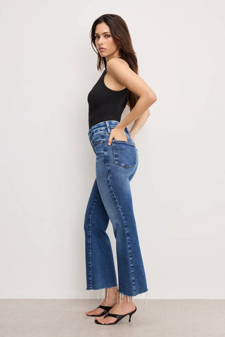 Soft Tech Good Legs Cropped Mini Boot Jeans Indigo818