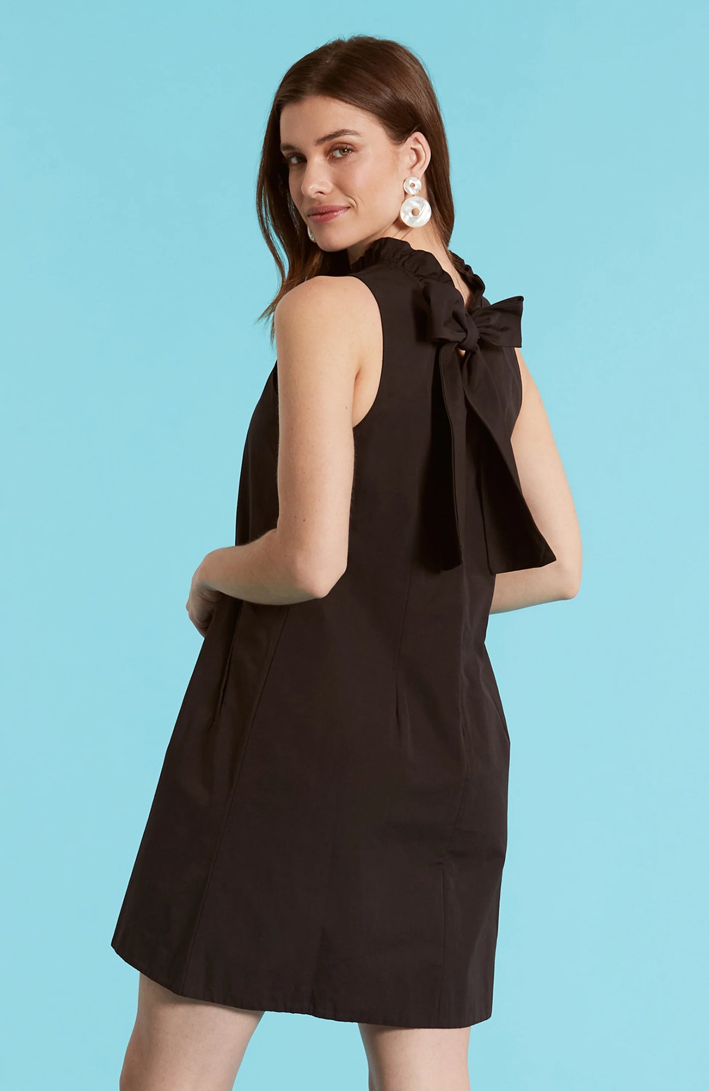 Stella Linen/Cotton Black Dress