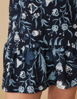 Devin Polo Dress Japonica Floral Navy