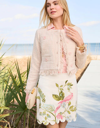 Matilda Scallop Skort Seawall Birds Sugar
