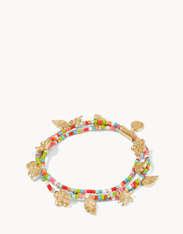 Triple Strand Stretch Bracelet Tropical