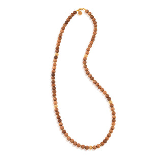 Berry Single Strand Beads Necklace 32” Teak
